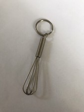 Mini-Schneebesen Schlüsselanhänger Rührbesen Anhänger Edelstahl Koch Weis