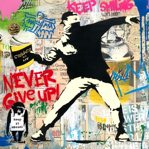 Einzelstück never give up - !never,