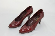 Pumps Damenschuhe Boschi Gr. 36 bordeaux rot Leder Schuhe 80er TRUE VINTAGE 80's