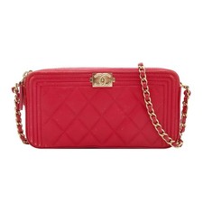 CHANEL Deep Pink Boy Double