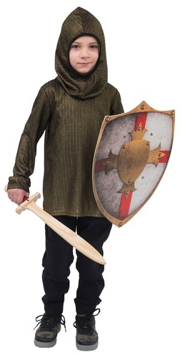 Kettenhemd mit haube gold - mit,