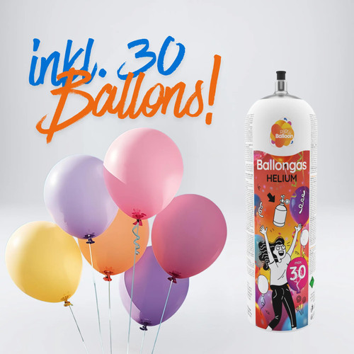 Helium ballongas set - helium-ballongas, l