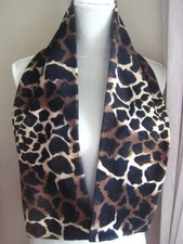 Schal Fellschal Damen Leo Leopardenmuster Animalprint Warm Weich  braun schwarz