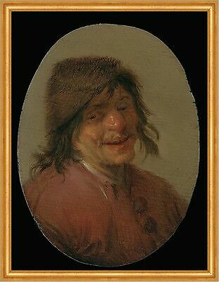 Laughing peasant adriaen van - a,