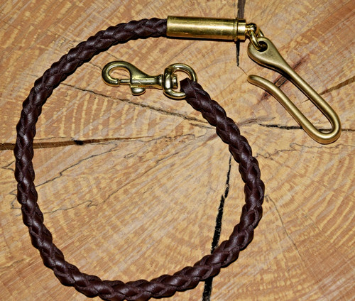 Wallet chain leder messing - wallet,