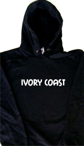 Ivory coast text hoodie - ivory,