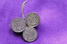 Alte antike Münzbrosche - bestehend aus 3 Münzen 1894 Deutsches Reich