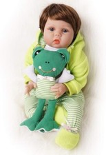 Babypuppe Soft Touch Vinyl Decke Schnuller Flasche ca. 56 cm