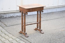 N92W11- Biedermeier Holz Nähtisch furniert und intarsiert Mitte 19.Jh