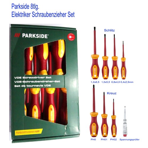 Parkside 8tlg schraubenzieher - 8tlg.,