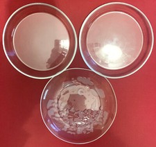 3 Glasschalen Set, Glas Schalen, Winter