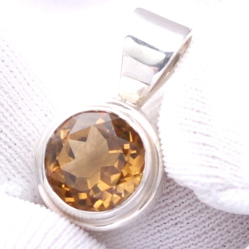 Citrin silber 925 - citrin, 20mm