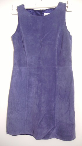 Blaues lederkleid wildleder - lederkleid,,