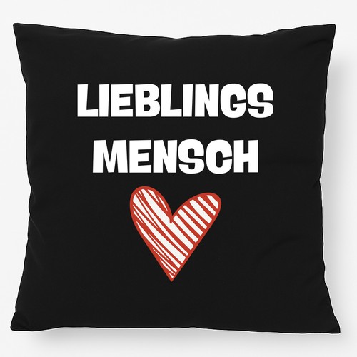 Kissen lieblingsmensch herz - lieblingsmensch,