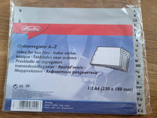 Herlitz Kunststoff-Register, A-Z Ordnerregister 1/2 A4 Größe grau