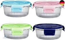 4 Pack Runde Glasbehälter Mit