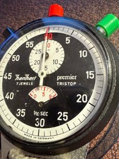 Hanhart Stoppuhr Tristop 7 Jewels Rarität