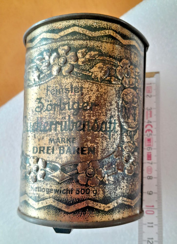 Antike blechdose feinster - blechdose,
