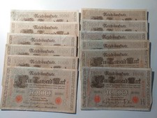 Geldschein Konvolut 12 x 1000