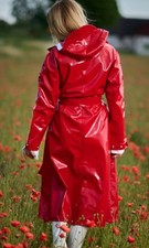 Rot Regenmantel PVC