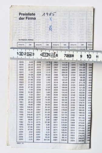 Preisliste der firma - „preisliste,