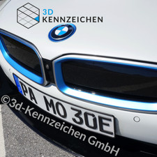 2 Stück 3D-Kennzeichen