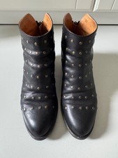 Original FIORENTINI + BAKER Chelsea Boots Schwarz mit Nieten Gr. 39,5