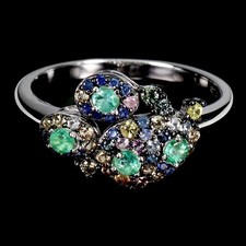925 Sterling Silber Ring Rund