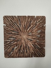 Wanddeko Wohnzimmer Flur Küche Schlafzimmer braun quadratisch 34 x 34 cm wie neu