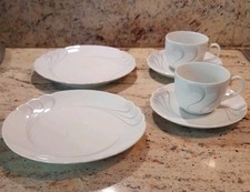 Seltmann Weiden Helena braune Wellen 2 x  Kaffeegedecke 3 tlg.