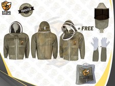 Bienenjacke 3-lagig ultra belüftet Schutz grün Bienenanzug Imkerei Bienenhaus