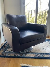 Designer Ledersessel , ditre Italia, Vintage, Schwarz/lila