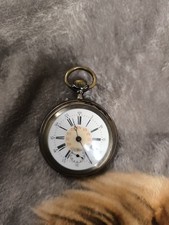 Ancre Ligne Droite Spiral Breguet 15 Rubins Taschenuhr 800 Silber