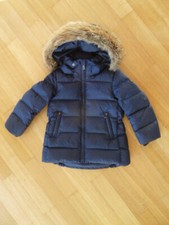Kinder JACKE POLO RALPH LAUREN 3/3T BLAU mit Fellkapuze