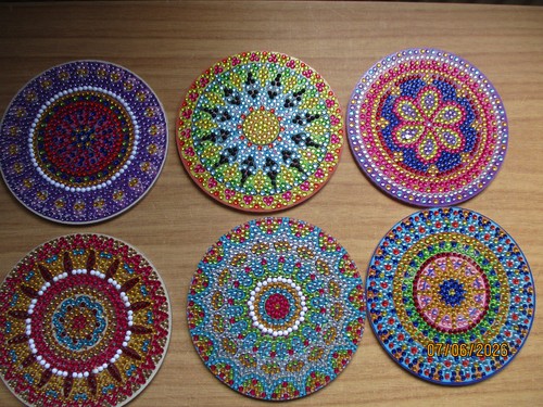 Untersetzer painting - 6x,