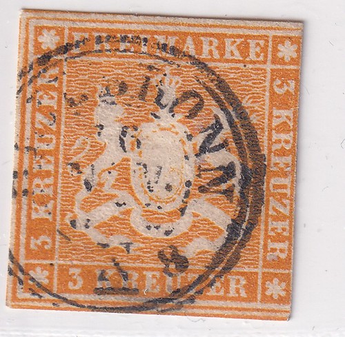 Württemberg 7c best - nr.,