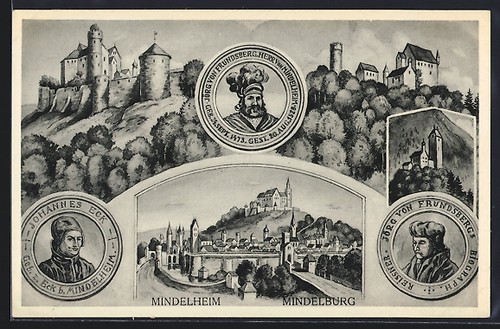 Ansichtskarte mindelheim - ansichtskarte,