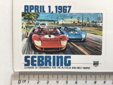 Sticker / Aufkleber, Rennplakat 12h Sebring 1967