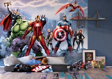 Kinderzimmer Wandbild Tapete 358x254cm Comics Superhelden Marvel