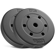 Hantelscheiben Set 20 kg (2x10kg) Kunststoff Gewichte 27 mm TX-020DS TREX SPORT
