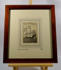 Kupferstich Galere 1683 Alain Manesson Mallet Paris Nussbaum Rahmen Espana