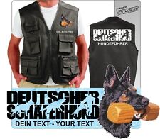 Weste Hundesport DEUTSCHER SCHÄFERHUND Stickerei  by Siviwonder + Text bis 3XL