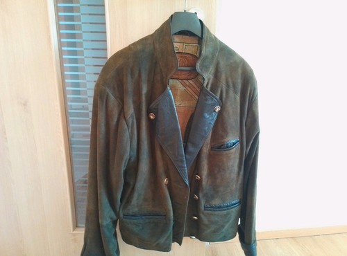 Ziegenleder velourjacke mit - ziegenleder,