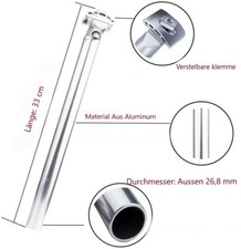 Kalloy UNO Aluminium Sattelstütze S-243 Aussen Ø 26,8 mm Länge 33 cm silber