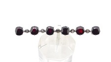 Gold Nadel Brosche 585 14K Biedermeier böhmisch GRANAT Schmuck Diamant garnet