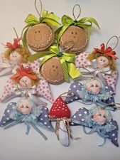 Anhänger Set Weihnachten 10 Teile Dekoration Tilda Handarbeit