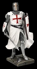 Kreuzritter Figur - Stehender Ritter mit Schwert & Schild - Mittelalter Deko