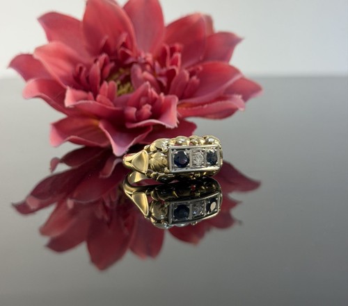 Brilliant saphir ring 585er - in,