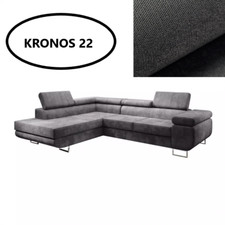 Ecksofa AMIGO L Grau Velur