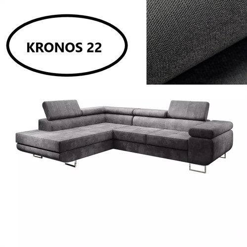 Ecksofa amigo grau velur - amigo, l